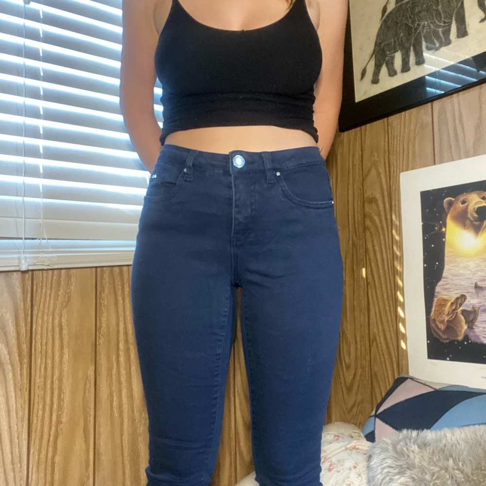 Mid rise skinny jeans